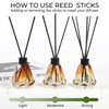 Reed Diffuser, 4pcs Reed Diffuser Empty Bottles with 20pcs Reed