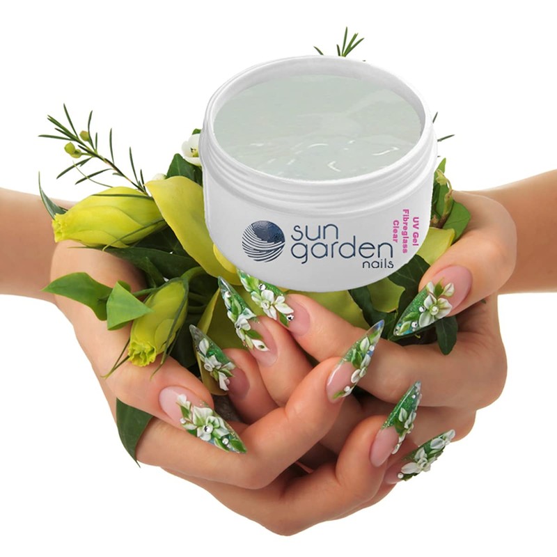 UV Fibreglass Artificial Nail Gel, 1-Phase UV Gel, Clear, 30