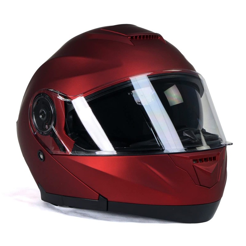 Milwaukee Helmets MPH9817DOT Breeze Red Advanced Motorcycle Modular Helmet Biker