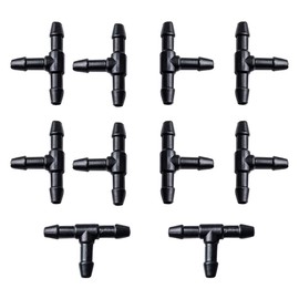 OTUAYAUTO Windshield Washer Hose Connectors, Universal Wiper Hose Connector T-Type Adapters for Car Windshield Washer Nozzles (Pack of 10)