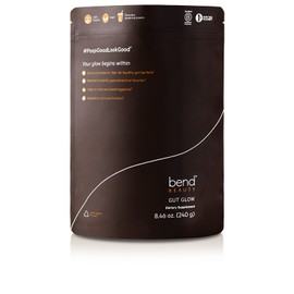 Bend Beauty Gut Glow | Daily Prebiotic Fiber Supplement Powder for Digestive Health & Gut Health | 4g to 6g of Soluble Fiber per Serving | 100% Organic, Vegan, Sugar Free Fiber | Unflavored