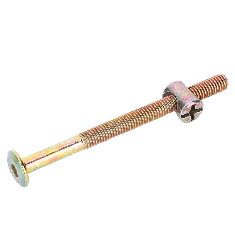 Pack of 10 Furniture Screws M6 Carbon Steel with Barrel