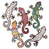 Baker Ross FN194 Gecko Lizard Window Decoration Set 15 Pack