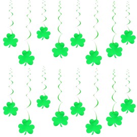 Nfvjfxz 30Pcs Green Hanging Swirls Decorations St-saint Patricks Day Decorations Saints Party Supplies Shamrock Banner for Party Ceiling Wall Decor Green St Supplies