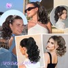 Wirctp Ponytail Extension,16" Claw Clip in Ponytail Extensions Long Curly