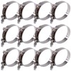 Glarks 12Pcs 70-80mm Stainless Steel T-Bolt Hose Clamps Turbo Intake