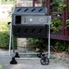 FCMP Outdoor IM4000-WK 37 Gallon Plastic Dual Chamber Tumbling Composter