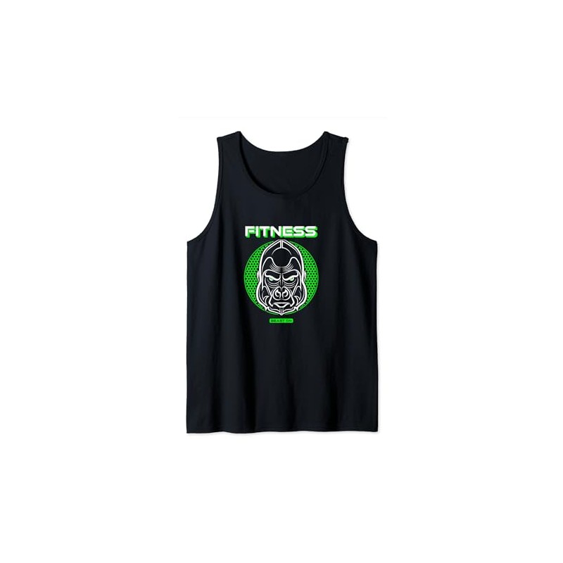 Fitness Gorilla Kopf Gym Training Workout modern grün Gym Tank