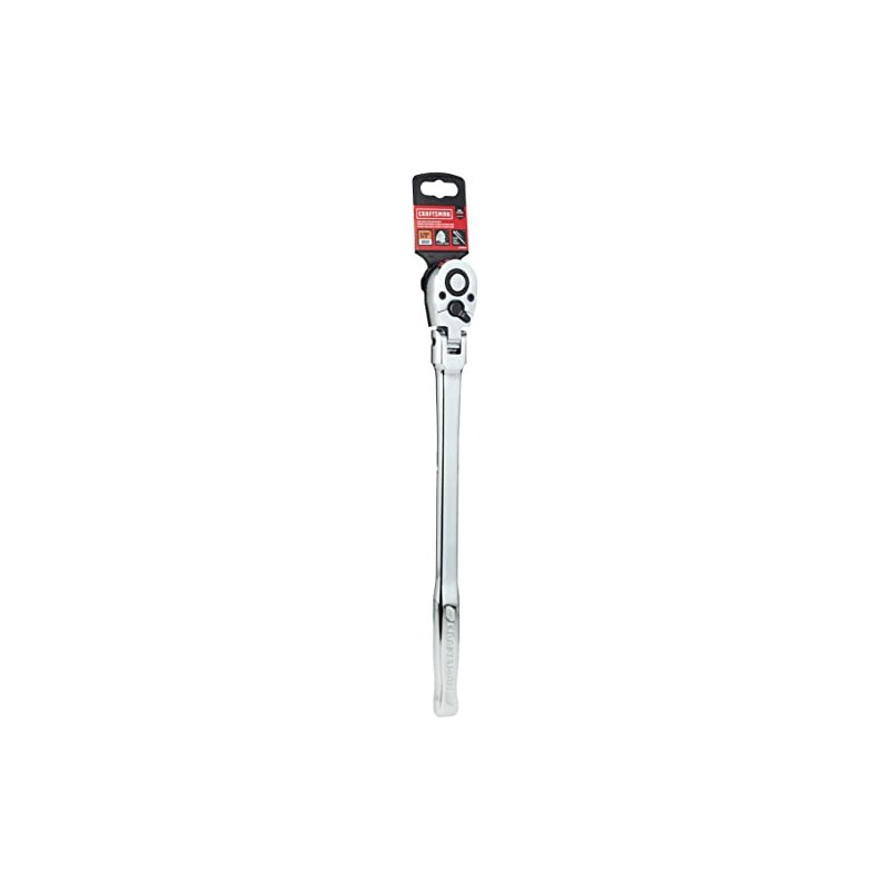 CRAFTSMAN Flex Head Ratchet, Pear Head Long Handle, SAE, 72-Tooth,