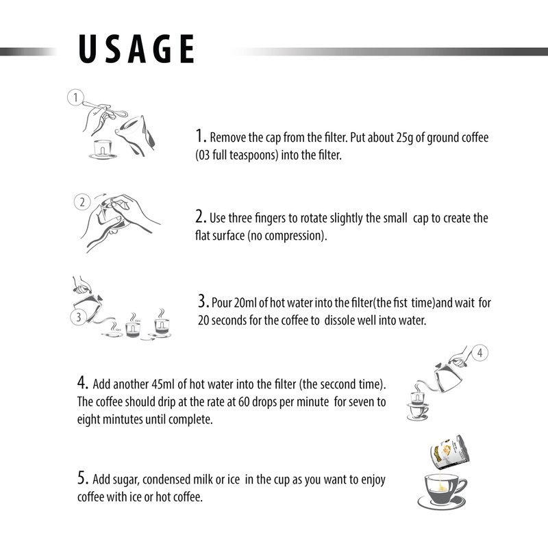 TRUNG NGUYEN LEGEND Vietnamese Pour Over Filter Set, Traditional Phin