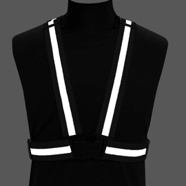 TRUSCO TGV40-BK Elastic Safety Vest, Black