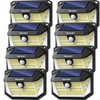 TECKNET 231 LED Solar Motion Lights Outdoor Waterproof, 8 Pack