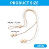 Tingliyi 4 Pcs Curtain Tiebacks, curtains tie back rope, Adjustable