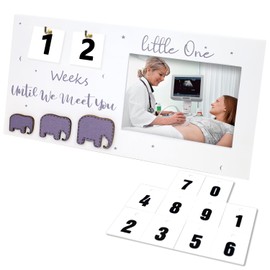 Gcffom Baby Picture Frame for Ultrasound Pictures, Pregnancy Ultrasound Picture Frame, Frame for Ultrasound Pictures, Sonogram Picture Frame with Baby Countdown Weeks, Gifts for Expectant