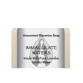 Immaculate Waters Natural Bar Soap – Handcrafted with Pure Essential Oils & Lourdes Grotto Water – Moisturizing & Gentle Bar Soap for Sensitive Skin – Calming Aromatherapy Bath & Body Soap (Unscented)