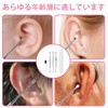 Liroyal 耳かき 耳掃除 (4点セット) みみかき 耳掻きセット 耳垢クリーニング ステンレス製 ブラシ付き 専用ブラシ