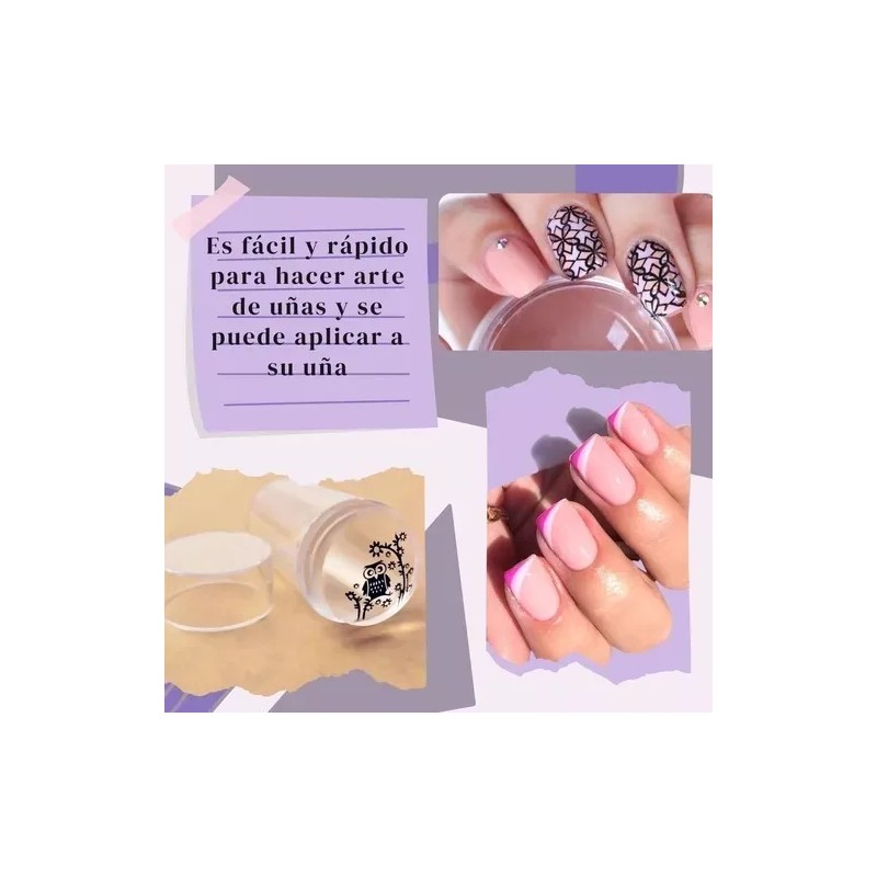 Universo en Linea Kit Estampador De Sellos Para Uñas Con