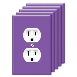 WIRESTER Duplex Outlet Cover Wall Plate/Switch Plate - Solid Orchid Purple, 5 Piece Set
