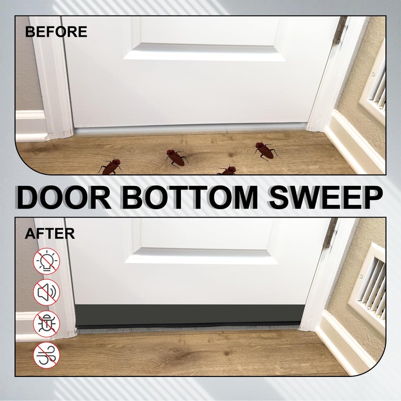 uxcell 2 Pcs Door Bottom Sweep, 39 x 1 inch