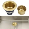 3-1/2-Inch Kitchen Sink Drain Strainer Assembly Kit, GZILA Deep Waste