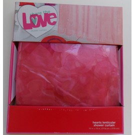 Hearts Lenticular Shower Curtain