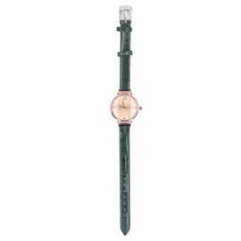Women Minimalist Watch Ultra Thin Leather Strap Casual Fashion Wrist Watch Ladies Watches Simple Dress Quartz Analog Green