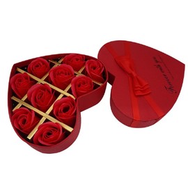 Valentine Gift 10 PCS Soap Flowers Bath Rose Petals Decorative Rose Shaped Floral Scented tub Plant Essential Oil Set, Best Gifts for Her Women Girls Mom Lover Birthday Valentine Christmas (Red)