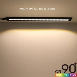 inShareplus LED Under Cabinet Lighting, 13 inch Dimmable, Warm White 3500K, CRI90+, 450Lumens, DC 12V Ultra Thin Under Counter Kitchen Lighting for Kitchen, Shelf, Cupboard, Black, 3 Pack