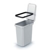 Recycling Container Square 12 L White KEDEN