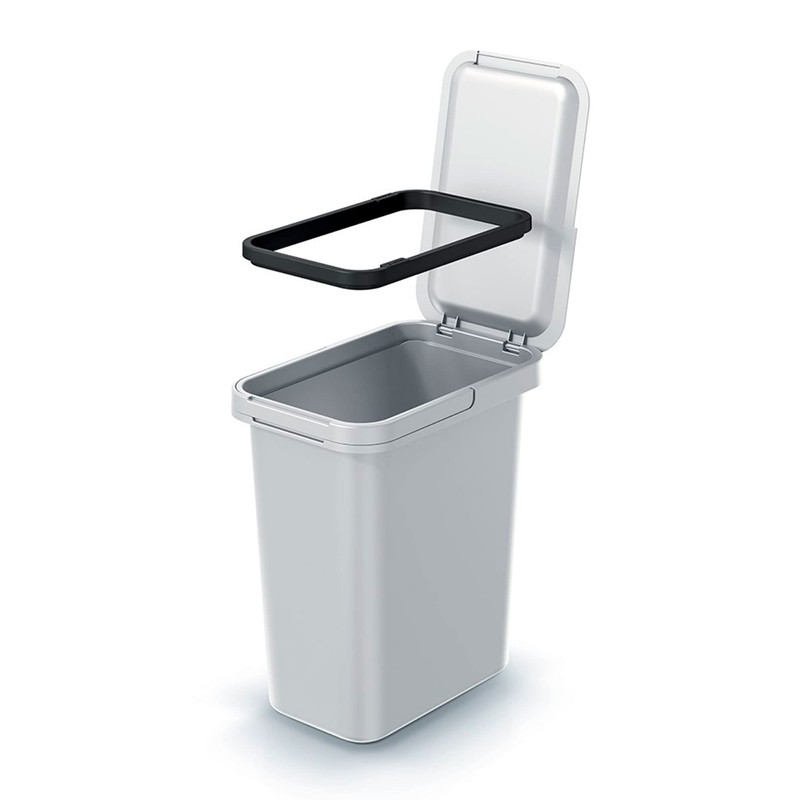 Recycling Container Square 12 L White KEDEN