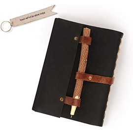 STORE INDYA Vintage Inspired Leather Journal Diary & Neem Wood Pen Pencil (7â x 5âinches) 200 Pages Book (Light Brown)