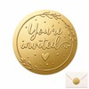 Embossed Invitation Envelope Seal Stickers: 100 Gold Raised Paper Seals