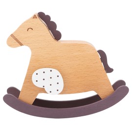 Rocking  Wooden Horse Music Box Wood Craft Music Box Graduation Birthday Gift(#A)
