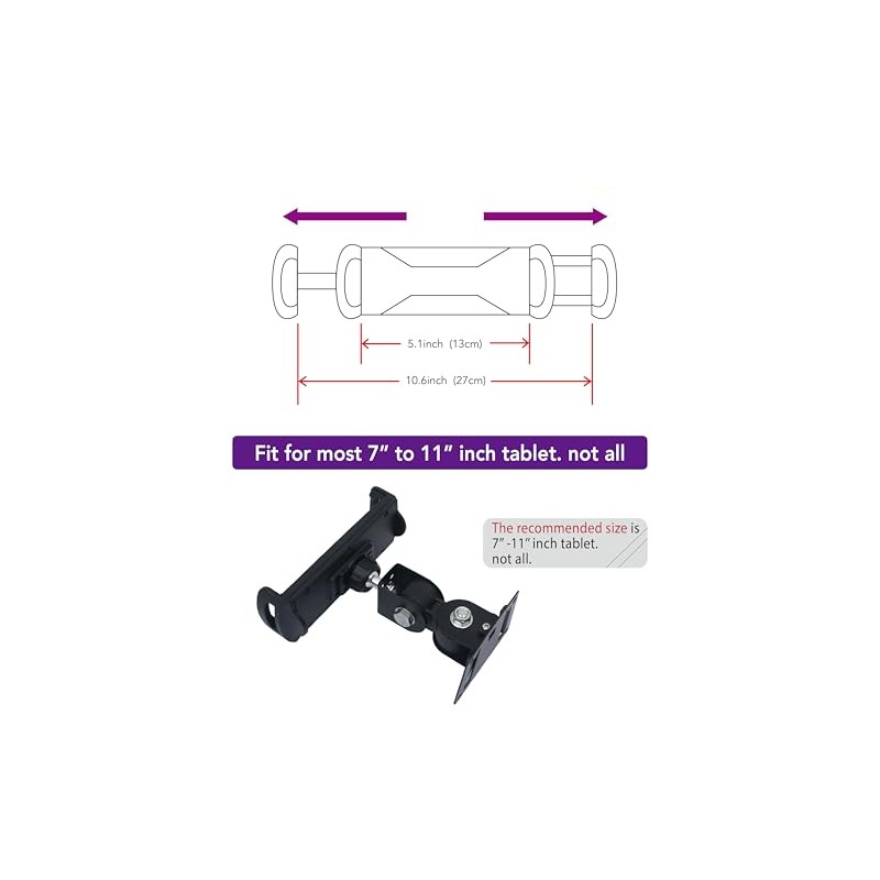 Soporte de pared para tablet, diseño giratorio, ajuste arbitrario, multiángulo,