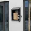 LyeXD Wall-Mount Mailbox, Galvanized Steel Rust-Proof Metal Post Box Locking