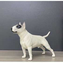 Artgenius 9.1" Bull terrier Dog Figurine White Bull Terrier Statue for Home Decor (Pirate)