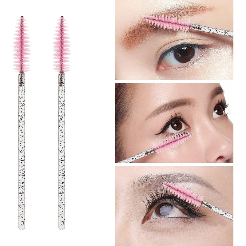 Tbestmax 100 Pcs Cepillo Desechable para Pestañas, Varitas de Mascara