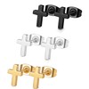 Sanfenly 3Pairs Stainless Steel Hypoallergenic Cross Earrings Set for Women