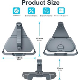 Starlink Mini Roof Rack Bracket, 0.47-1.89 Inch Rustproof Aluminum Alloy Starlink Roof Bracket Kit for RV Roof, Car, Boat, Yacht Starlink Mini Accessory