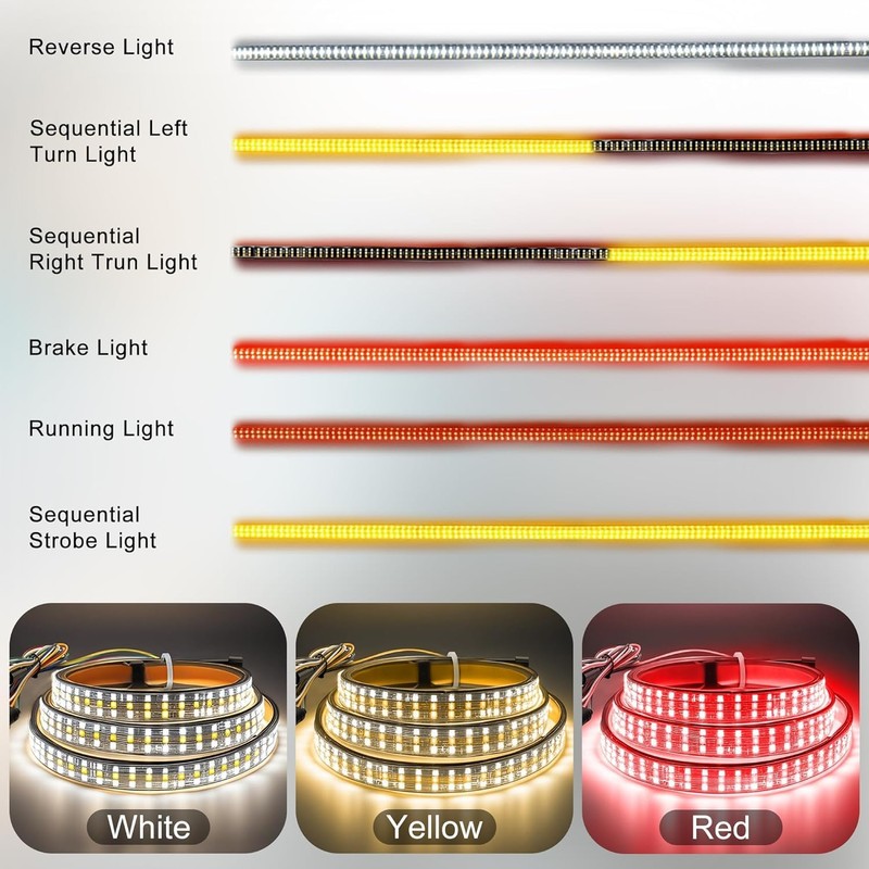 48" Tailgate Light Bar - 324 LED Triple Row Strip