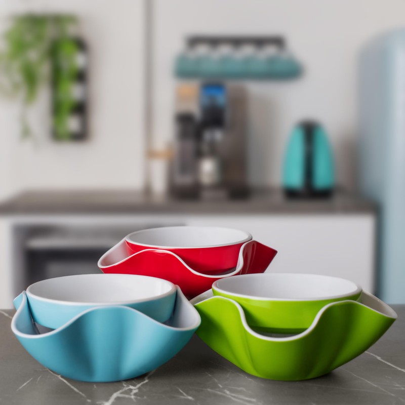 Seabella Stackable Party Snack Bowls , Pistachio & Peanut Bowls