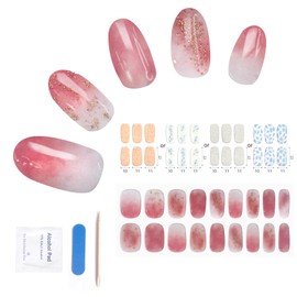 BIBII Gel Nail Seal, Curing Type, 24 Pieces, Gel Nail Design, Nail Design, Latest Winter Cherry Blossom Nail Seal Petals, Nail Seal, Japanese Pattern, Gel Nail Marble Nail, French Nail Seal, Gel Nail