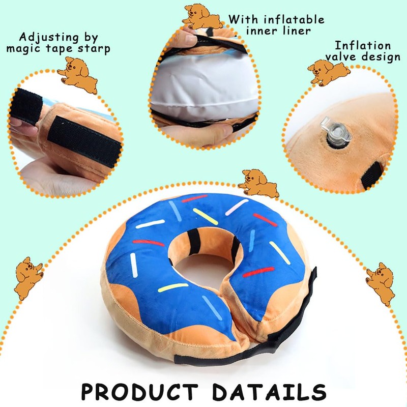crazy bean Inflatable Collar for Dogs and Cats, Protective Collar,