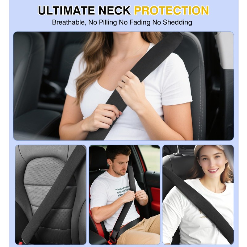 Extra Long Seat Belt Cover Pad, 27.5 inch 2025 Upgraded