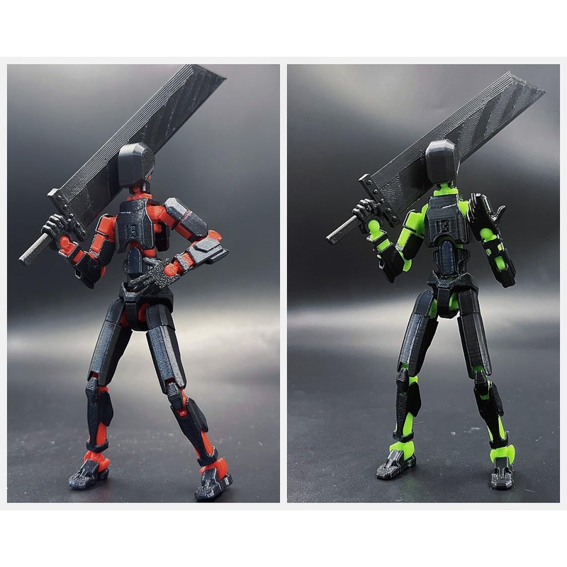 T13 Action Figure Set (Assembly Completed), 3D Printed Multi-Jointed Movable