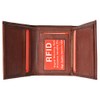 MARSHAL New RFID Blocking Men's Leather Trifold Wallet (Burgundy)