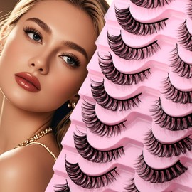 DIY Individual Eyelashes Clusters Full Volume Lash Clusters Natural Cat Eye Cluster Eyelash Extensions (10 Pairs-DH06-04)
