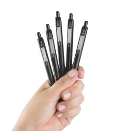 Zebra Pen Z-Grip Recycled Retractable Ballpoint Pens,1.0mm, Black Ink, Durable Metal Clip, 68% Recycled, 12-Pack (20610)