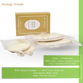 Crovin Loofah Pads - Peeling Loofah Body Scrubber 100% Natural Bath Sponge for Men and Women Spa - 6 Packs Gifts Luffa PackagePerfect for Bath Shower