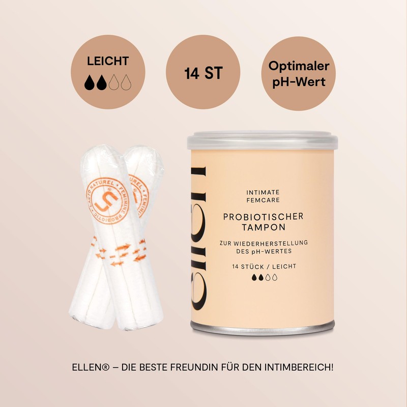 Probiotic Mini Tampons, Pack of 14 - ellen® Tampons Enriched